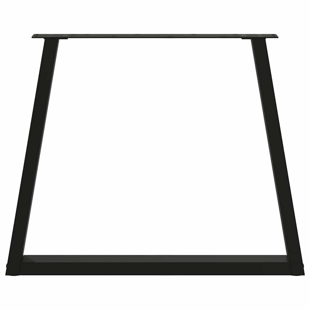 2 db fekete, V-alakú acél étkezőasztal láb 80 x (72-73,3) cm