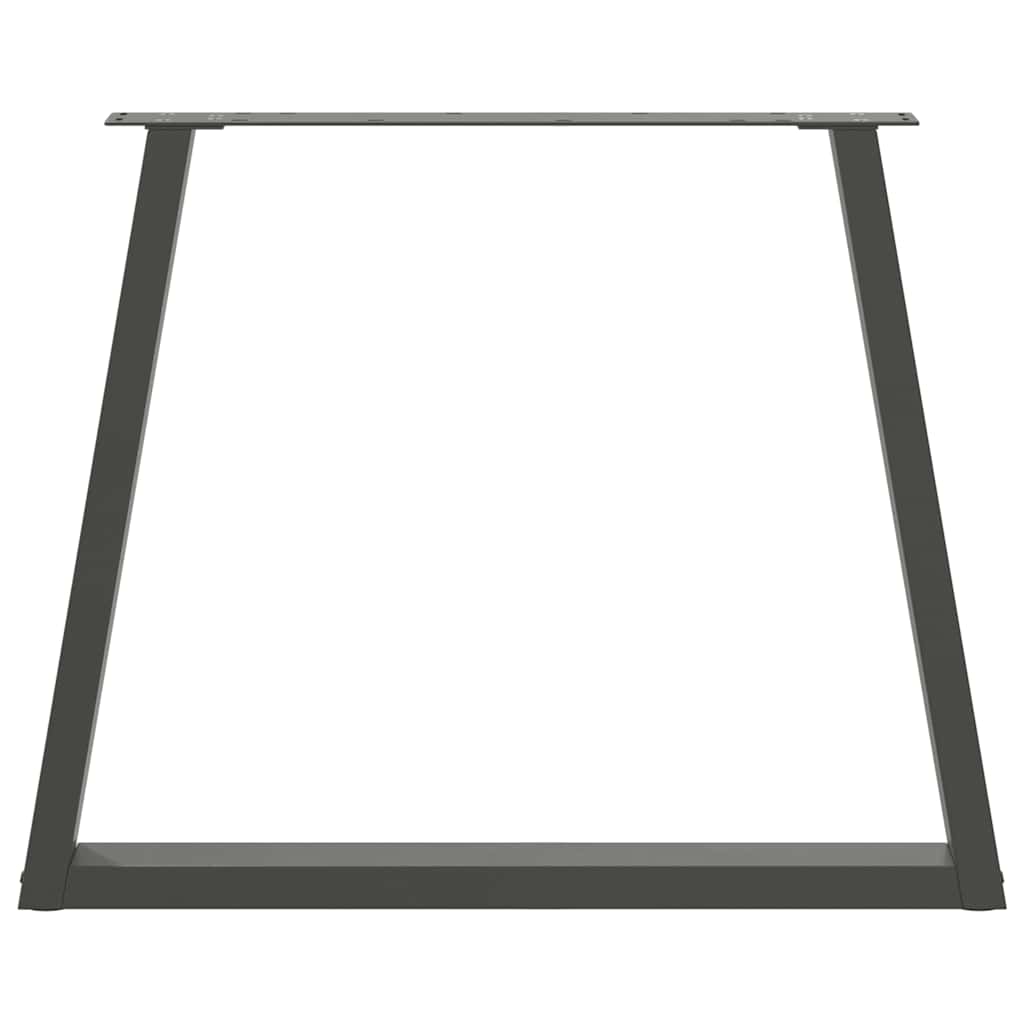 2 db antracitszürke, V-alakú acél étkezőasztal láb 80 x (72-73,3) cm