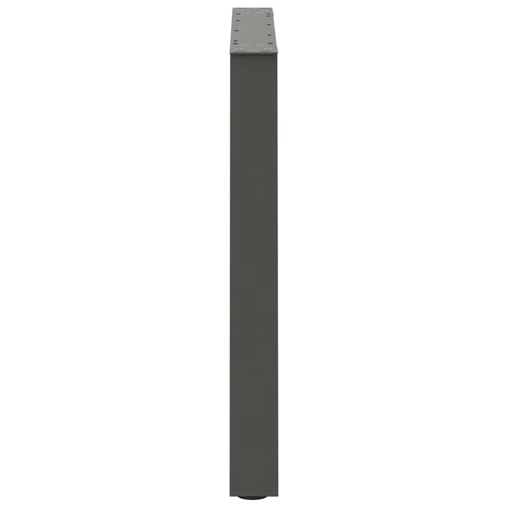 2 db antracitszürke, V-alakú acél étkezőasztal láb 80 x (72-73,3) cm