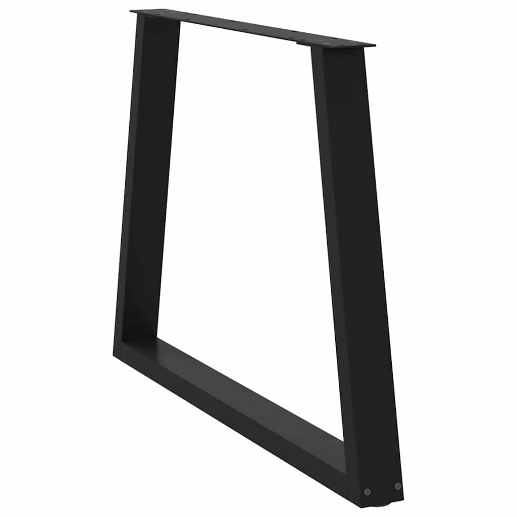 2 db fekete, V-alakú acél étkezőasztal láb 90 x (72-73,3) cm