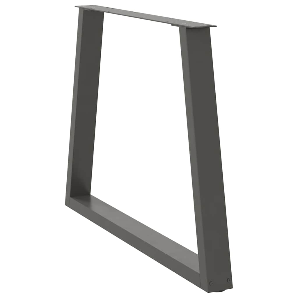 2 db antracitszürke, V-alakú acél étkezőasztal láb 90 x (72-73,3) cm