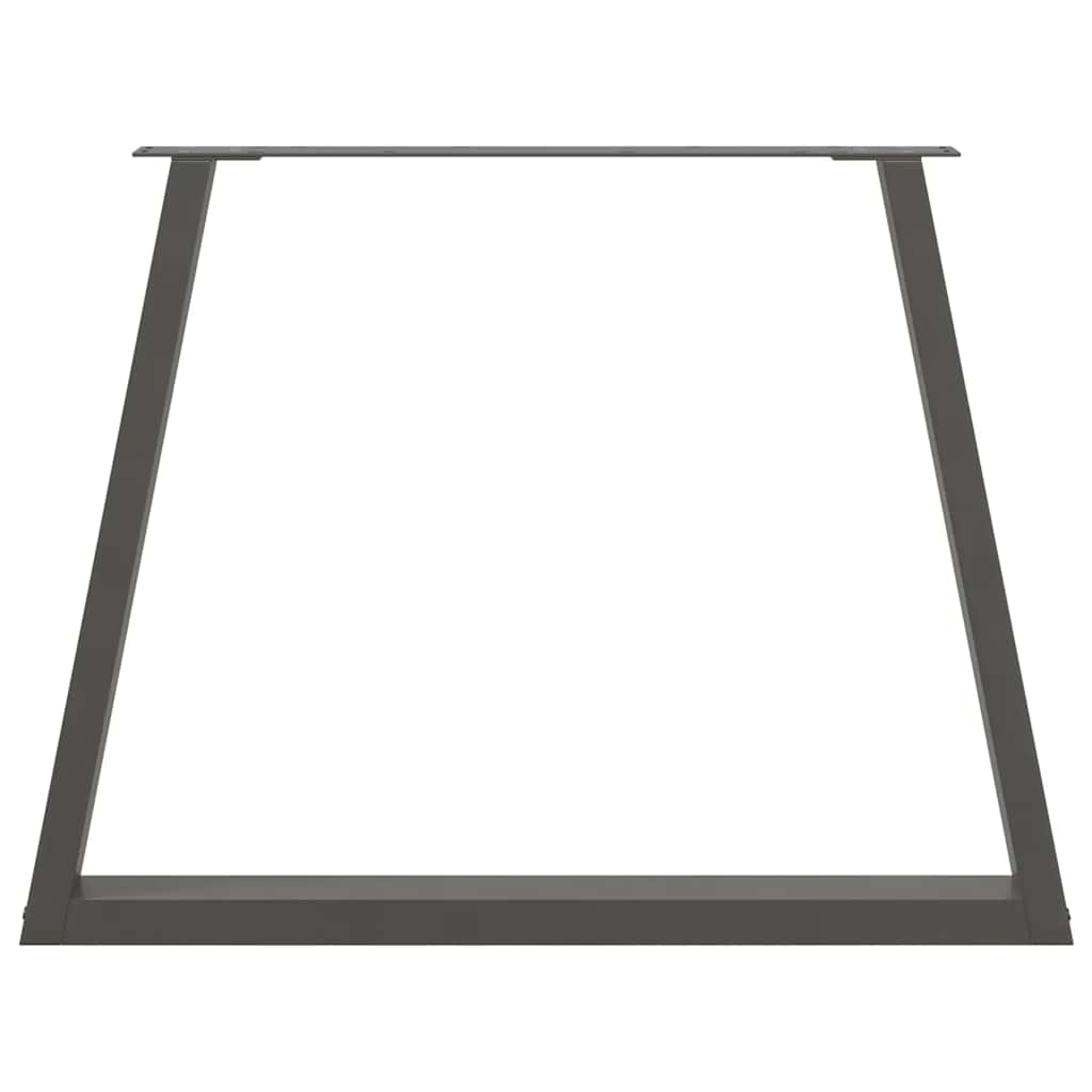 2 db antracitszürke, V-alakú acél étkezőasztal láb 90 x (72-73,3) cm