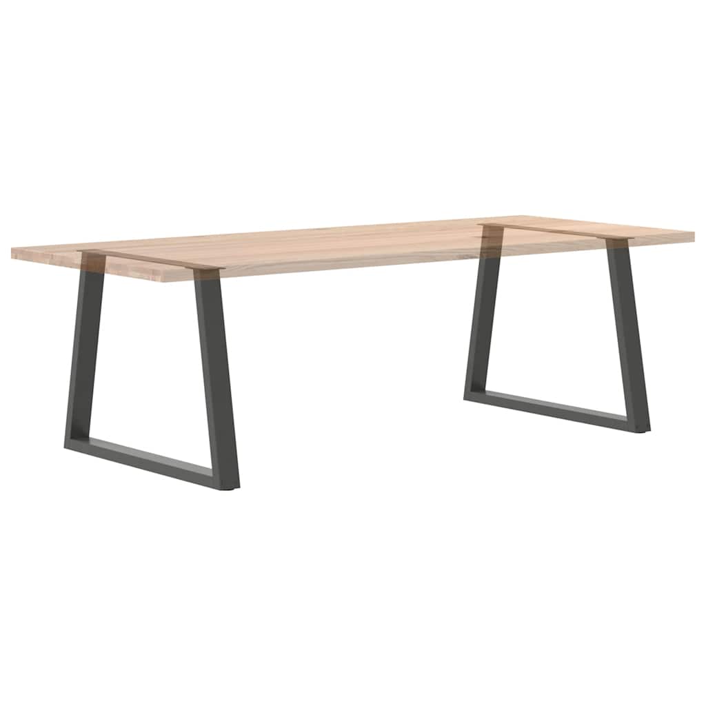 2 db antracitszürke, V-alakú acél étkezőasztal láb 90 x (72-73,3) cm