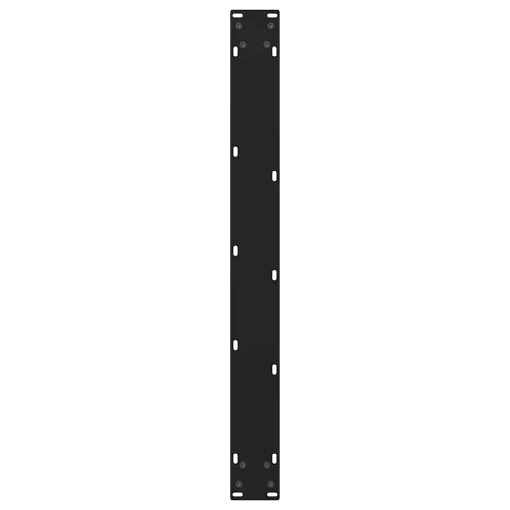 2 db V-alakú étkezőasztal láb fekete 100 x (72-73,3) cm acél étkezőasztal láb