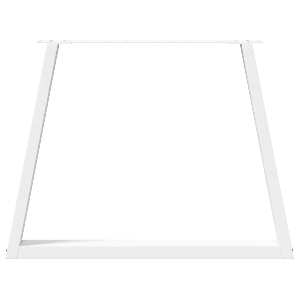 2 db fehér, V-alakú étkezőasztal láb 100 x (72-73,3) cm acél étkezőasztal láb