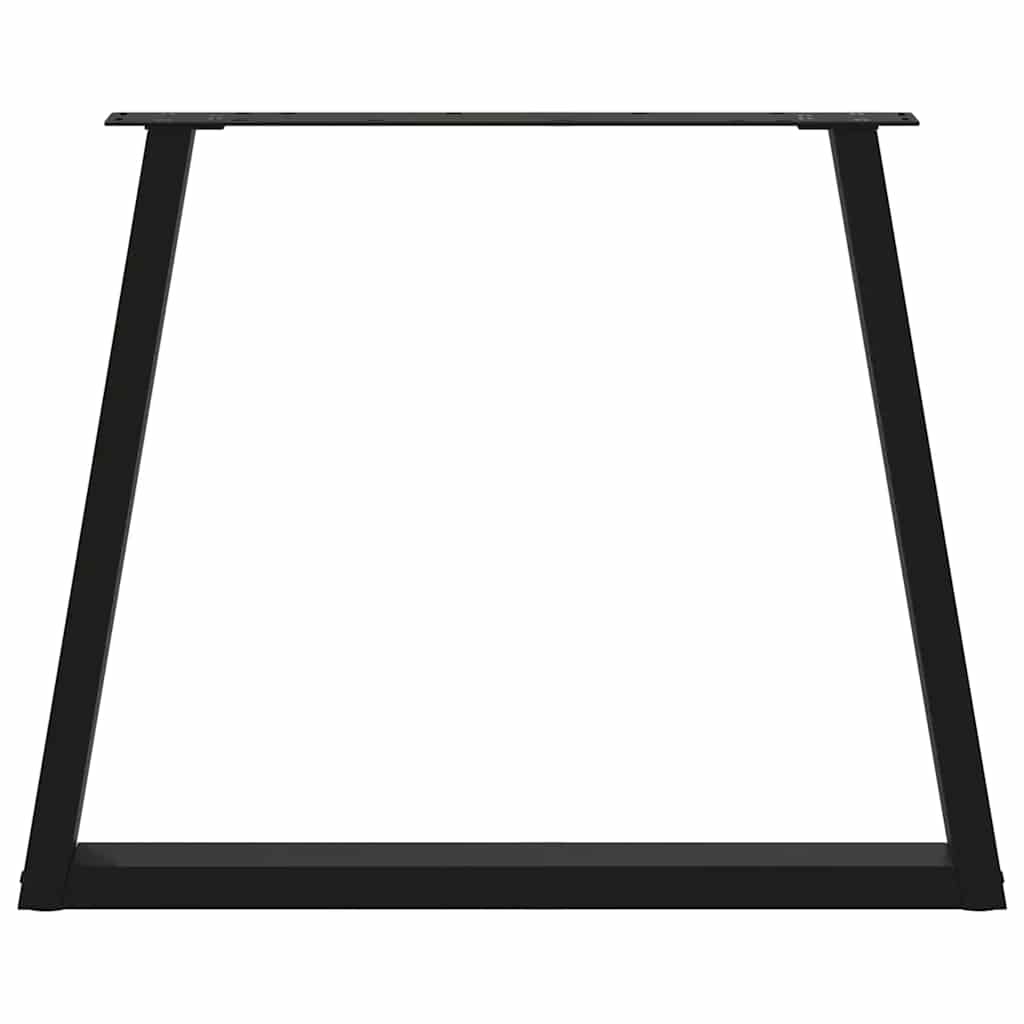 3 db V-alakú étkezőasztal láb fekete 70 x (72-73,3) cm acél étkezőasztal láb