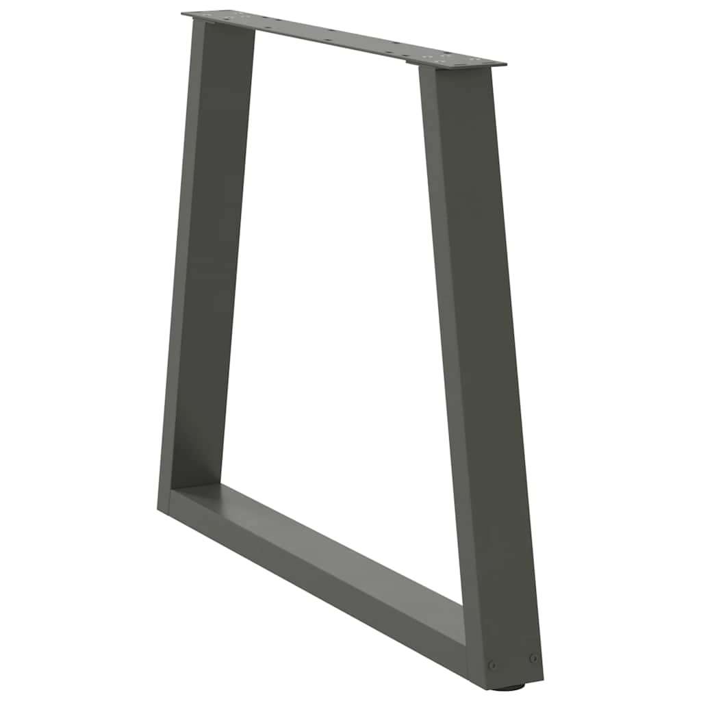 3 db antracitszürke, V-alakú acél étkezőasztalláb 70 x (72-73,3) cm