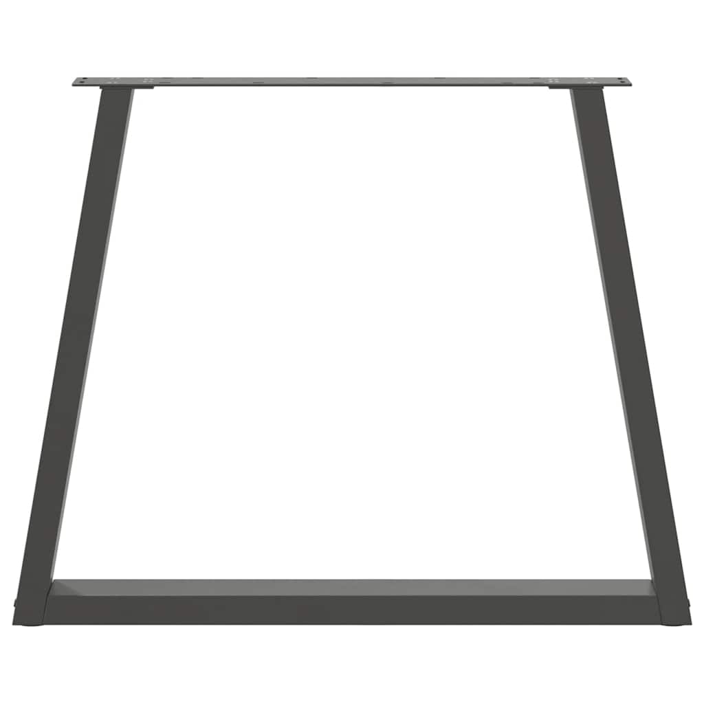 3 db antracitszürke, V-alakú acél étkezőasztalláb 70 x (72-73,3) cm