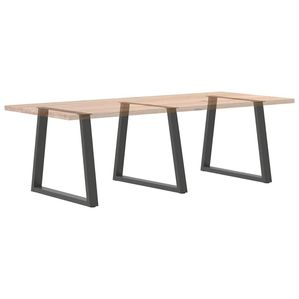 3 db antracitszürke, V-alakú acél étkezőasztalláb 80 x (72-73,3) cm