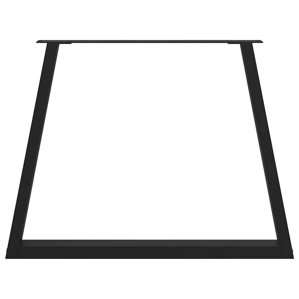 3 db fekete, V-alakú acél étkezőasztal láb 90 x (72-73,3) cm