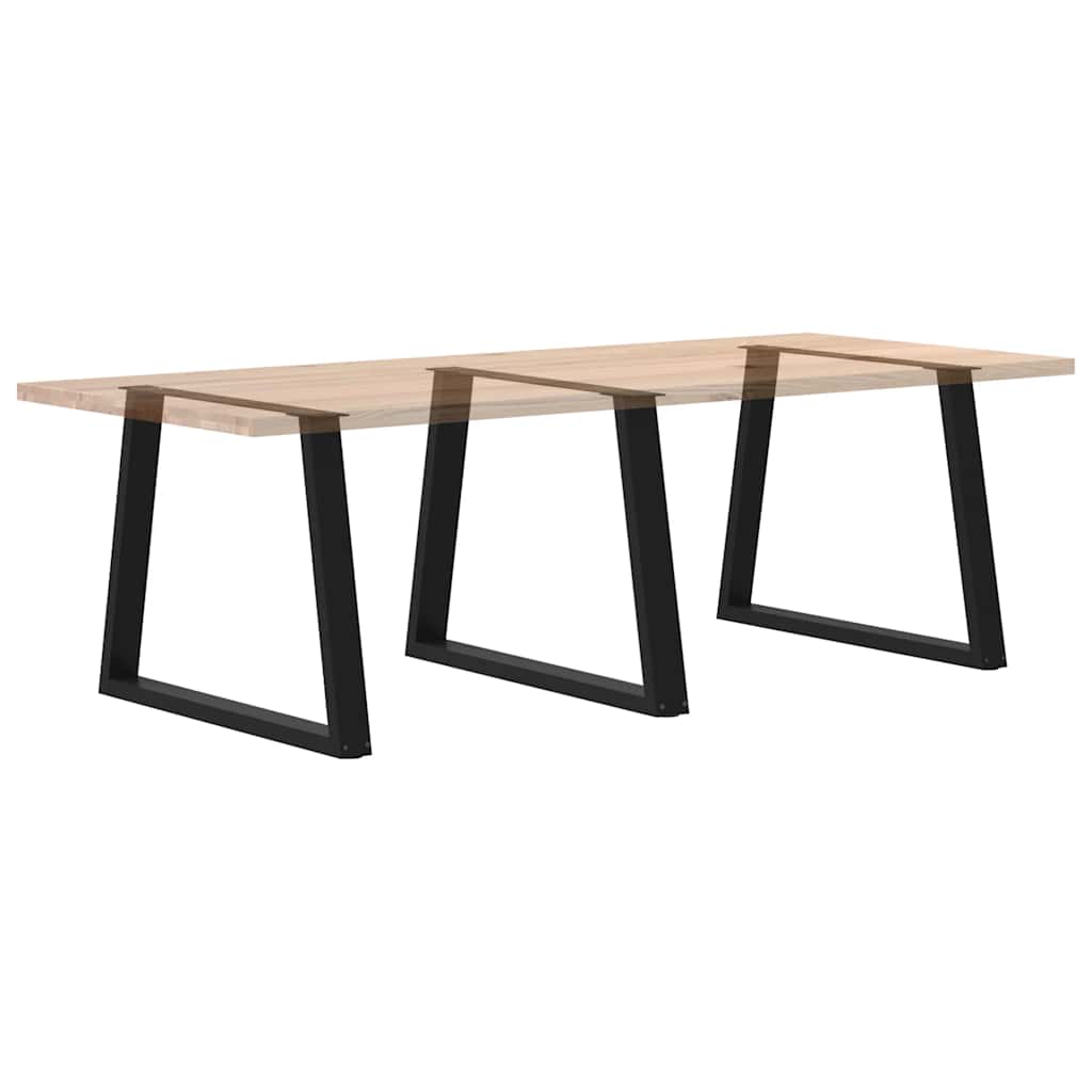 3 db fekete, V-alakú acél étkezőasztal láb 90 x (72-73,3) cm