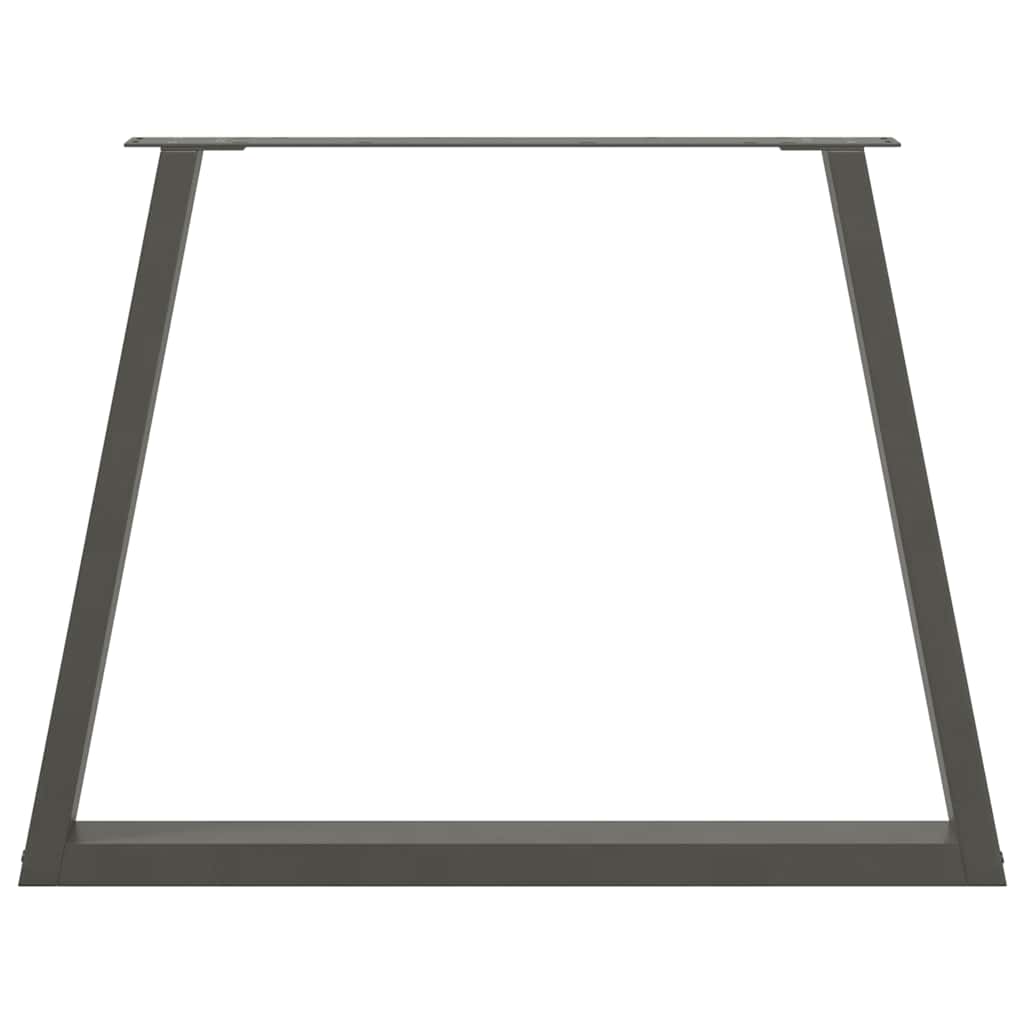 3 db antracitszürke, V-alakú acél étkezőasztalláb 90 x (72-73,3) cm