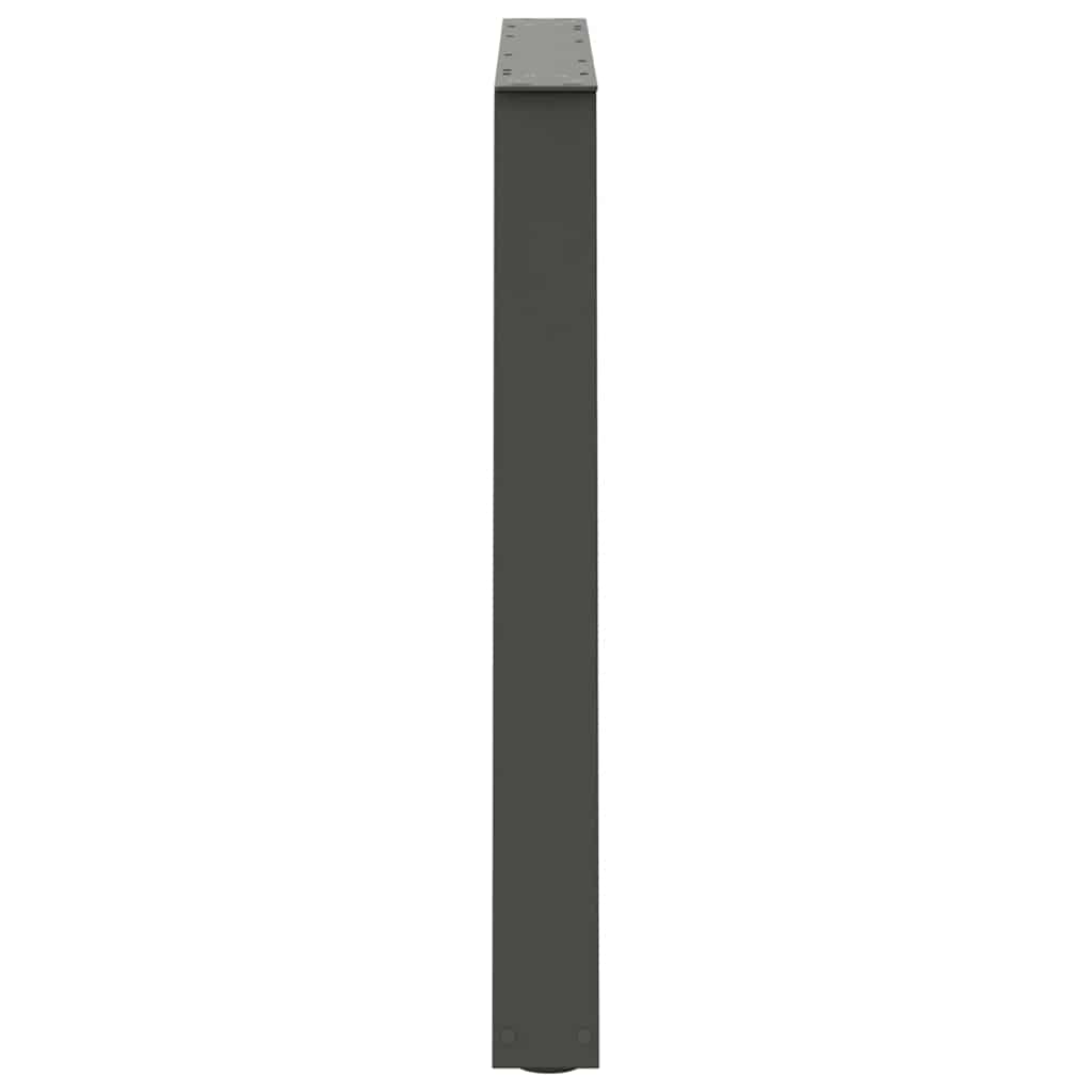 3 db antracitszürke, V-alakú acél étkezőasztalláb 90 x (72-73,3) cm