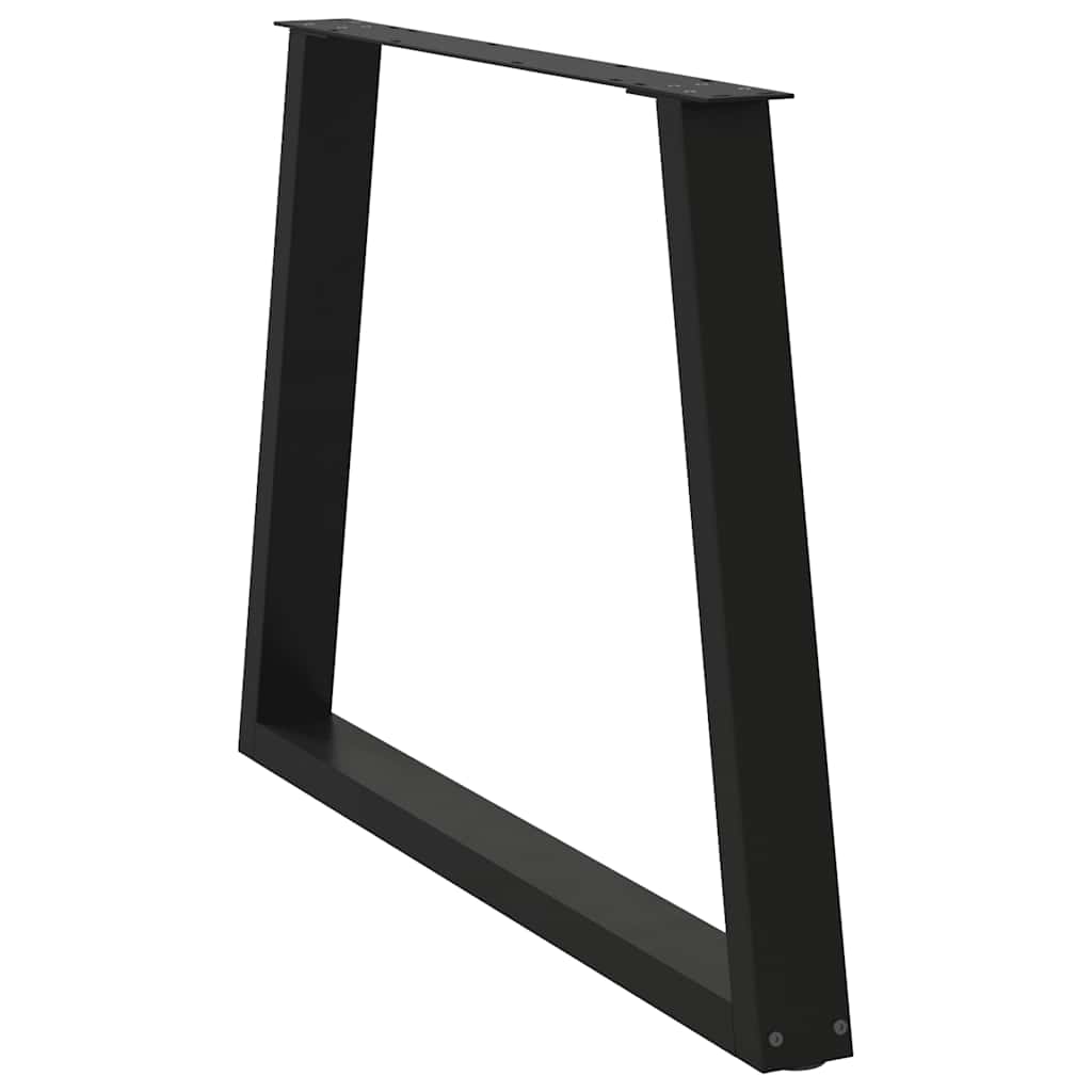 3 db V-alakú étkezőasztal láb fekete 100 x (72-73,3) cm acél étkezőasztal láb