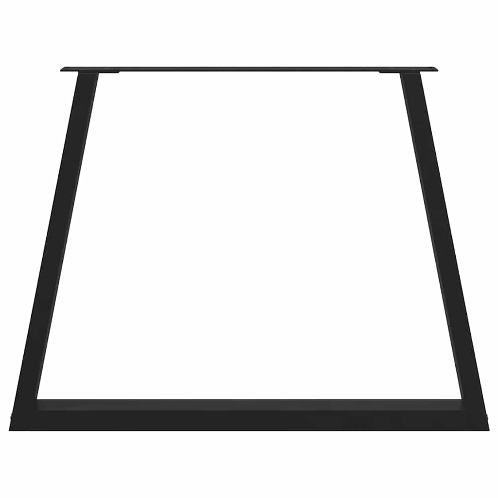 3 db V-alakú étkezőasztal láb fekete 100 x (72-73,3) cm acél étkezőasztal láb