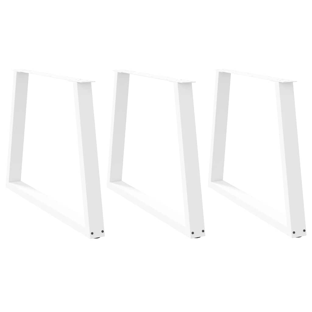 3 db fehér, V-alakú étkezőasztal láb 100 x (72-73,3) cm acél étkezőasztal láb