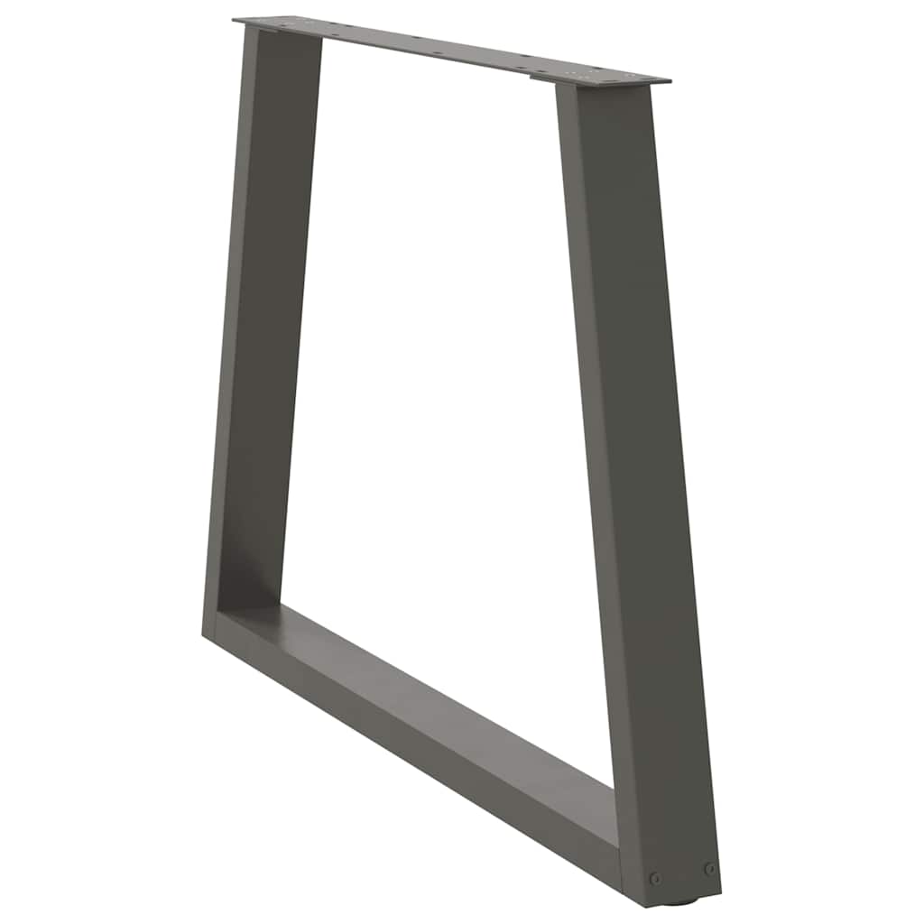 3 db antracitszürke étkezőasztal láb V-alakú 100 x (72-73,3) cm acél étkezőasztal láb