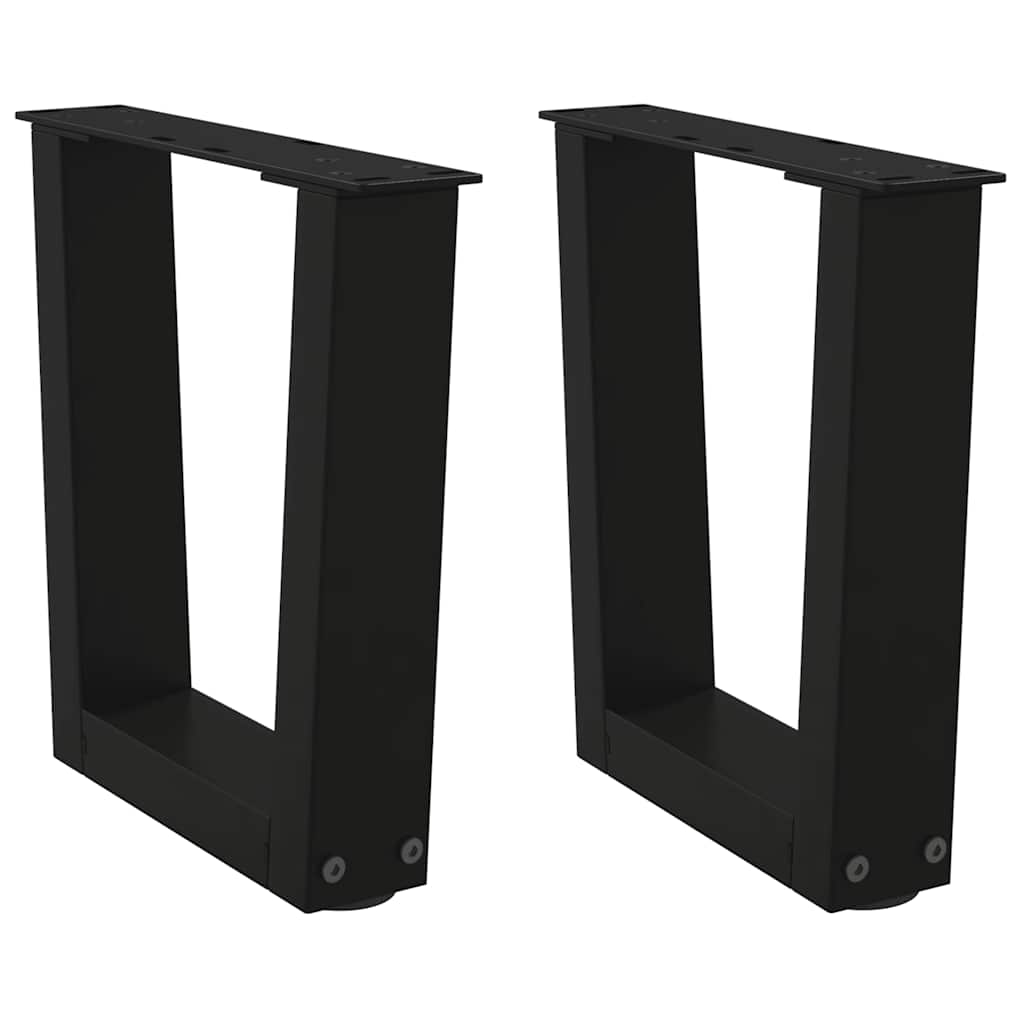 2 db fekete, V-alakú acél dohányzóasztal láb 30 x (30-31,3) cm