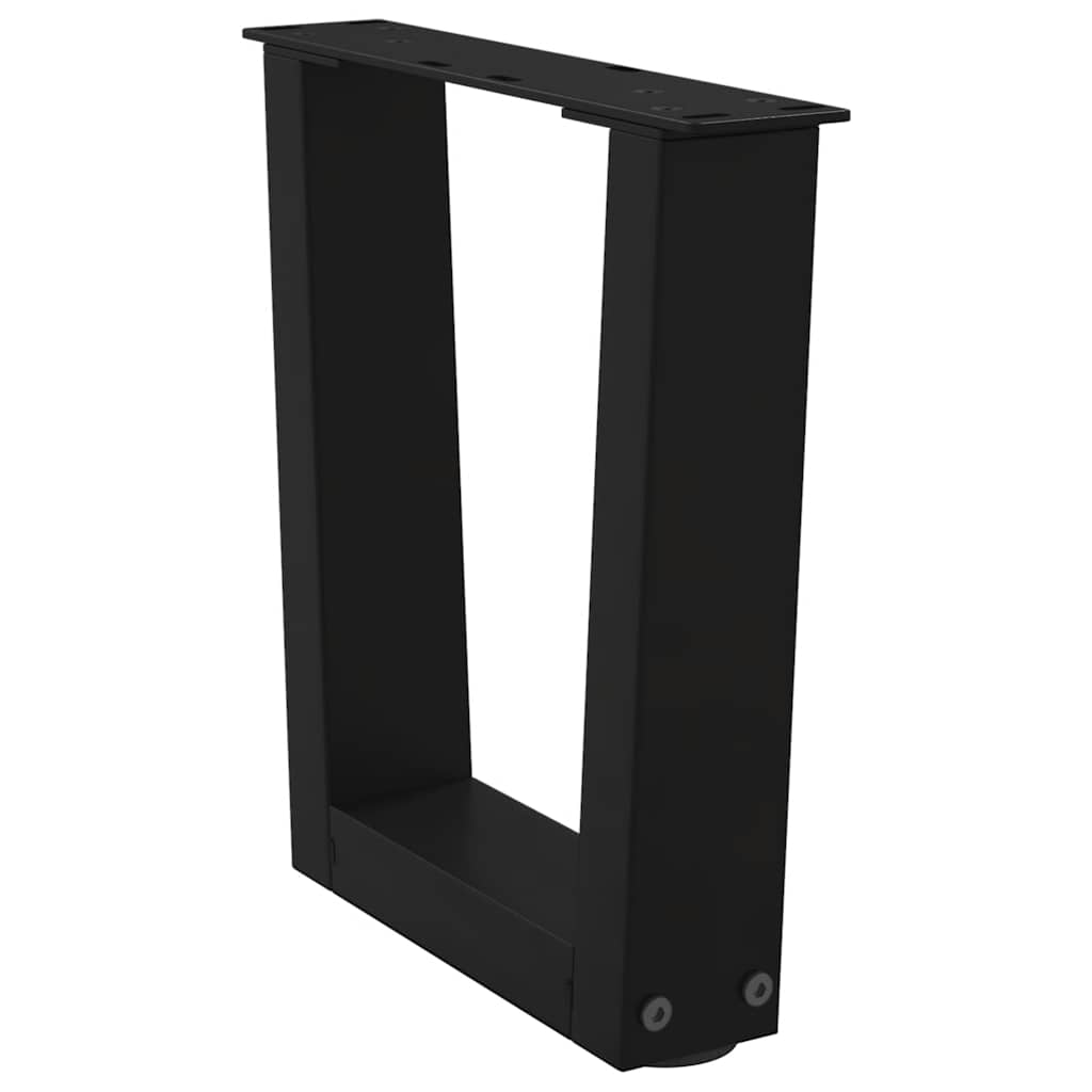 2 db fekete, V-alakú acél dohányzóasztal láb 30 x (30-31,3) cm