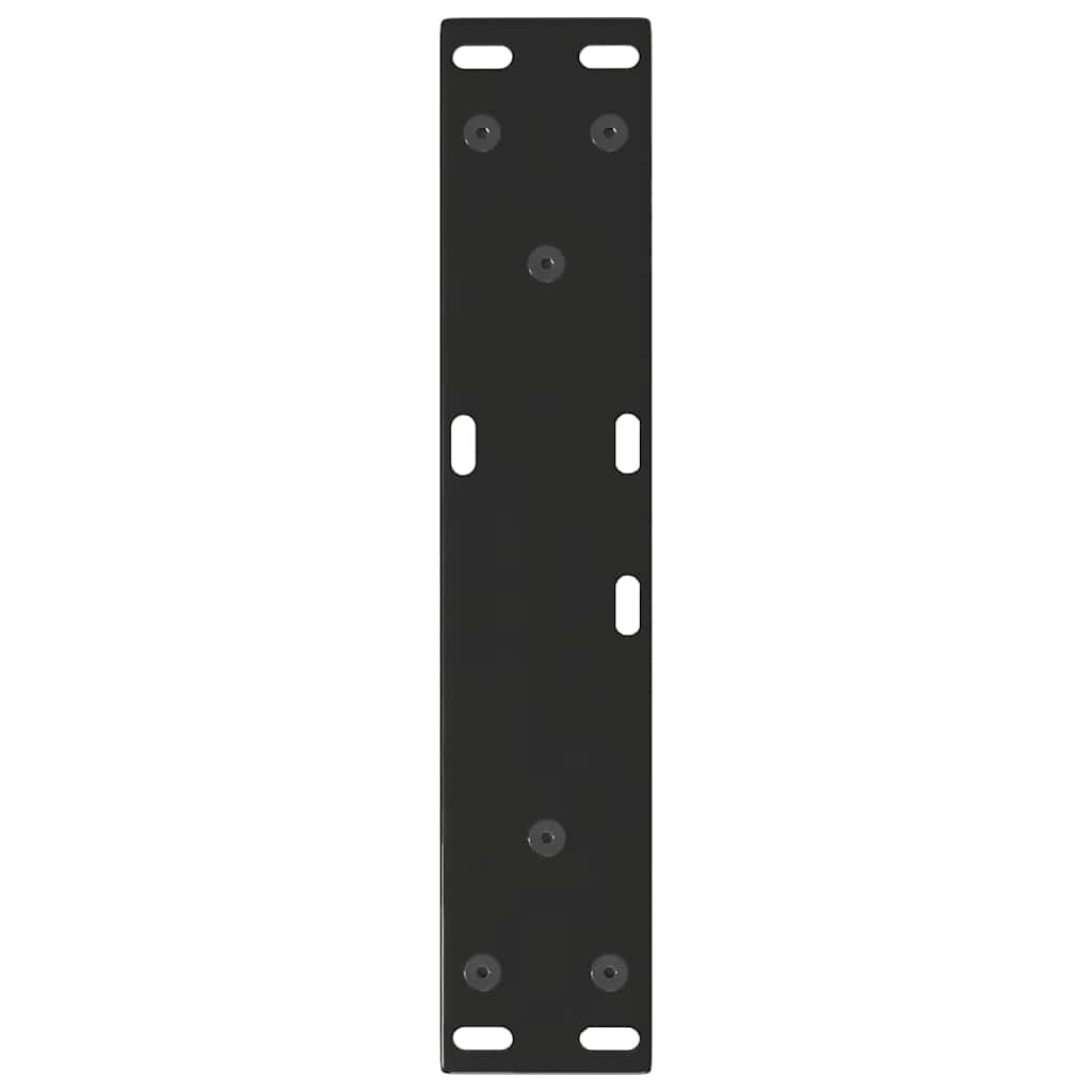 2 db fekete, V-alakú acél dohányzóasztal láb 30 x (30-31,3) cm