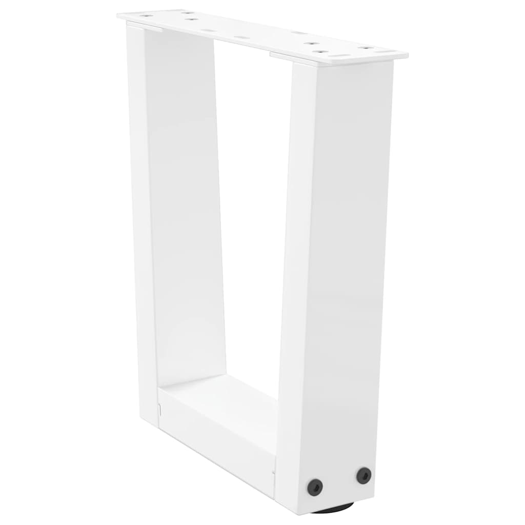 2 db fehér, V-alakú acél dohányzóasztal láb 30 x (30-31,3) cm