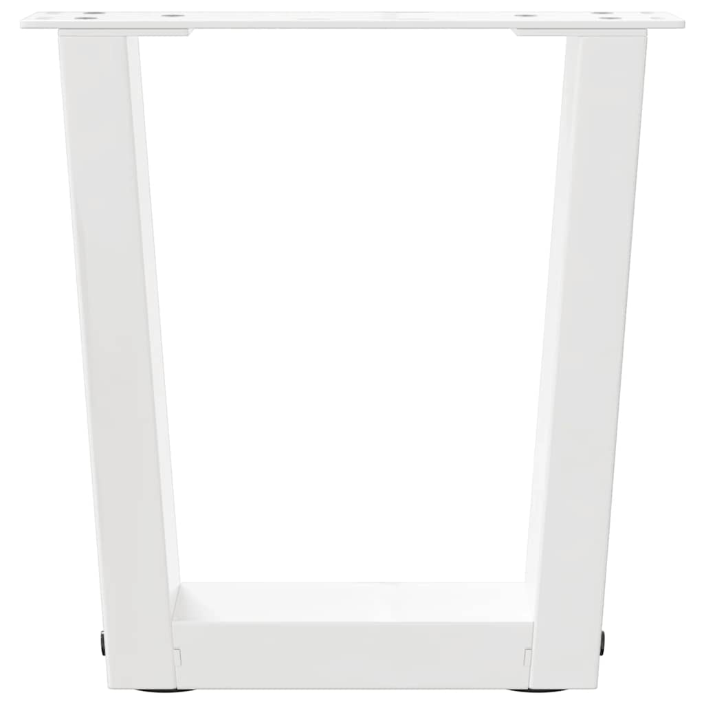 2 db fehér, V-alakú acél dohányzóasztal láb 30 x (30-31,3) cm
