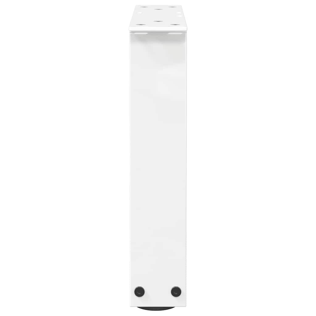 2 db fehér, V-alakú acél dohányzóasztal láb 30 x (30-31,3) cm