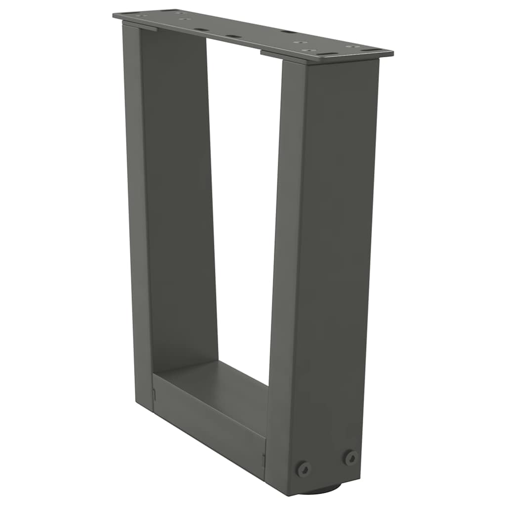 2 db antracitszürke, V-alakú acél dohányzóasztal láb 30x(30-31,3) cm