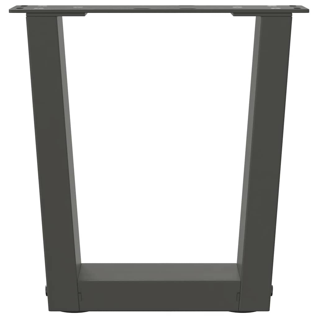 2 db antracitszürke, V-alakú acél dohányzóasztal láb 30x(30-31,3) cm