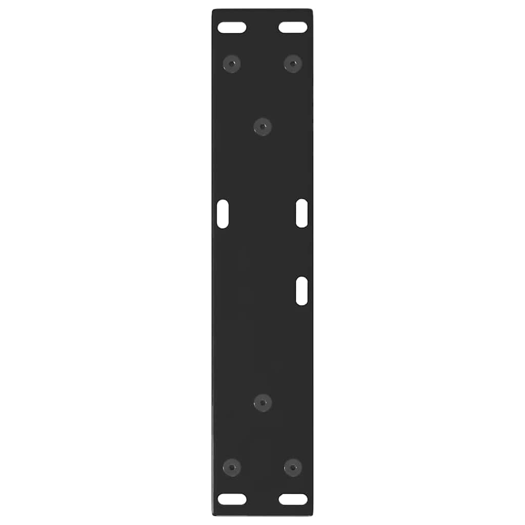 2 db fekete, V-alakú acél dohányzóasztal láb 40 x (30-31,3) cm