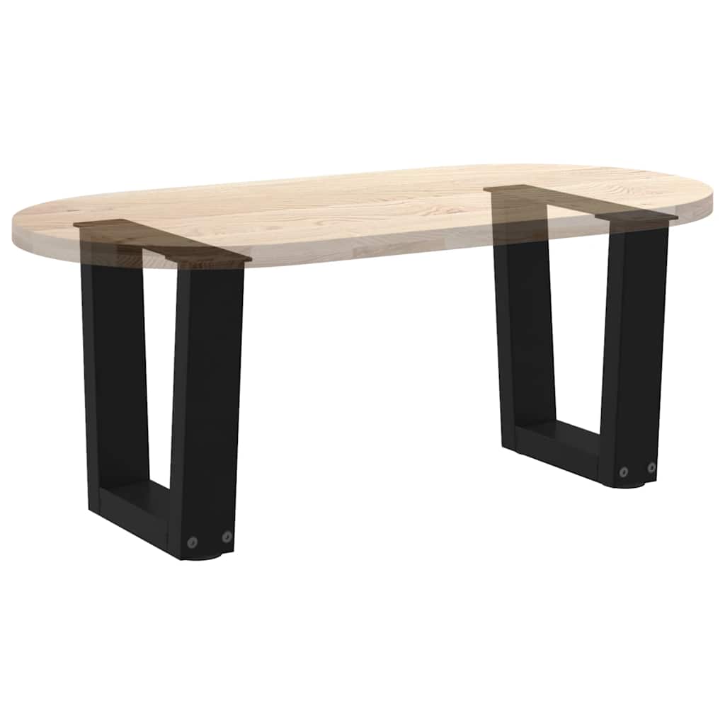2 db fekete, V-alakú acél dohányzóasztal láb 40 x (30-31,3) cm