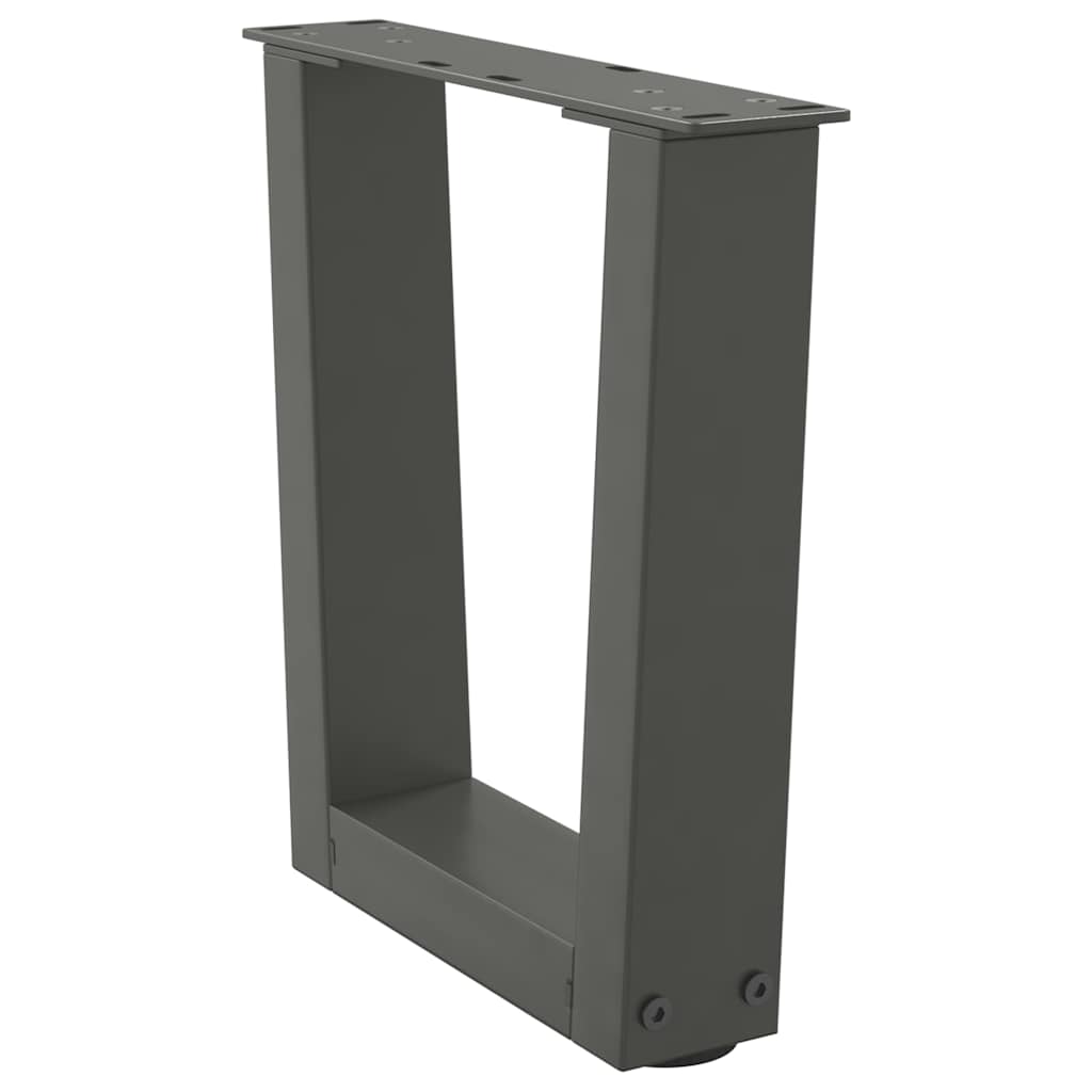 2 db antracitszürke, V-alakú acél dohányzóasztal láb 40 x (30-31,3) cm