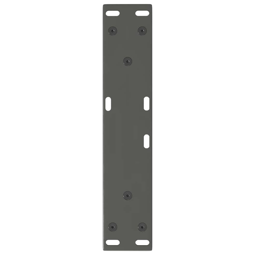 2 db antracitszürke, V-alakú acél dohányzóasztal láb 40 x (30-31,3) cm