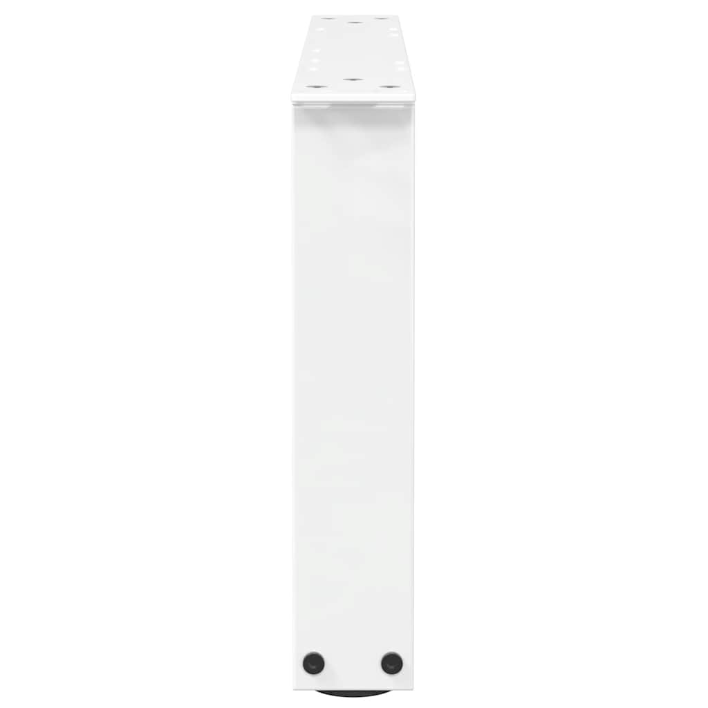 2 db fehér, V-alakú acél dohányzóasztal láb 50 x (30-31,3) cm