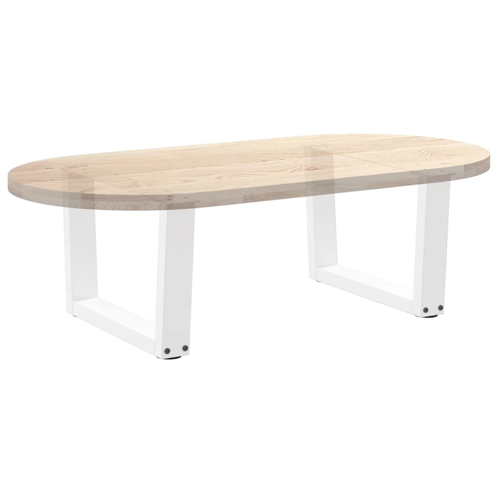 2 db fehér, V-alakú acél dohányzóasztal láb 50 x (30-31,3) cm