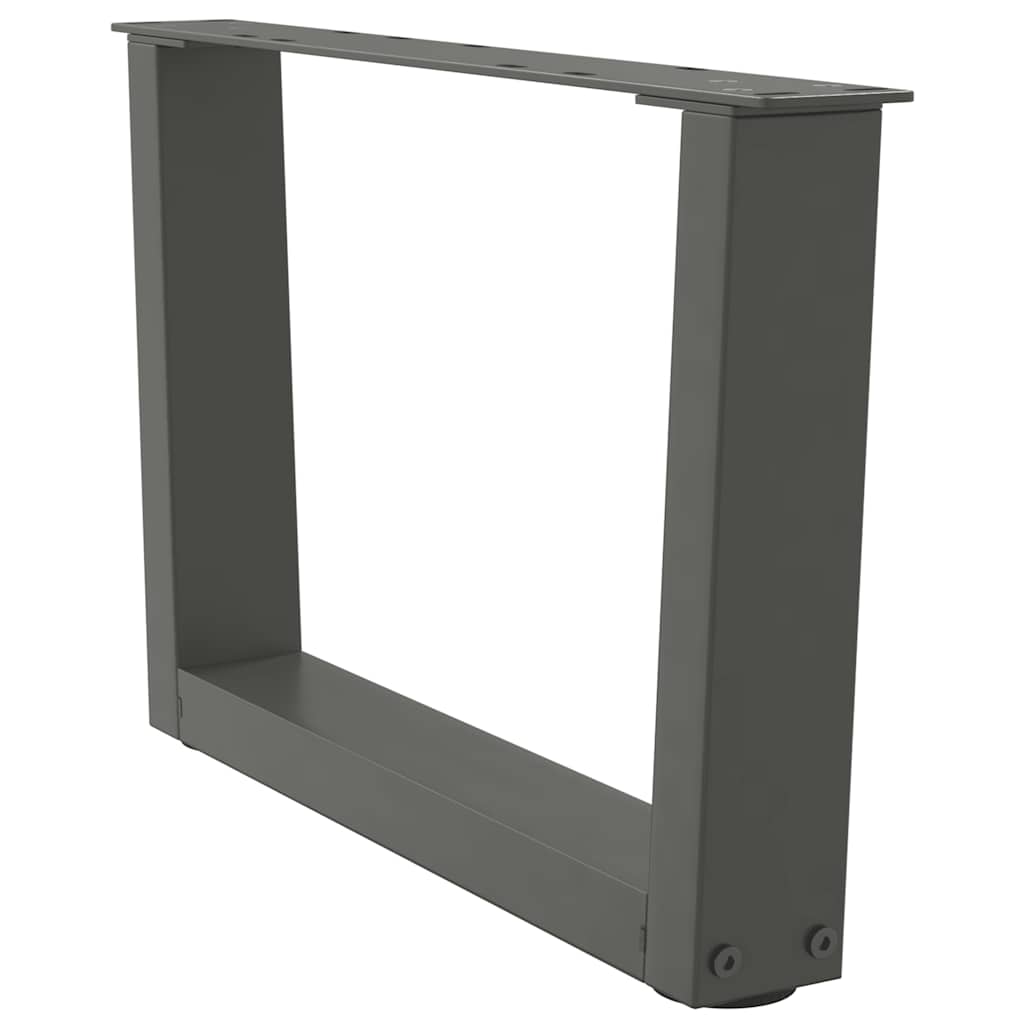 2 db antracitszürke, V-alakú acél dohányzóasztal láb 50 x (30-31,3) cm