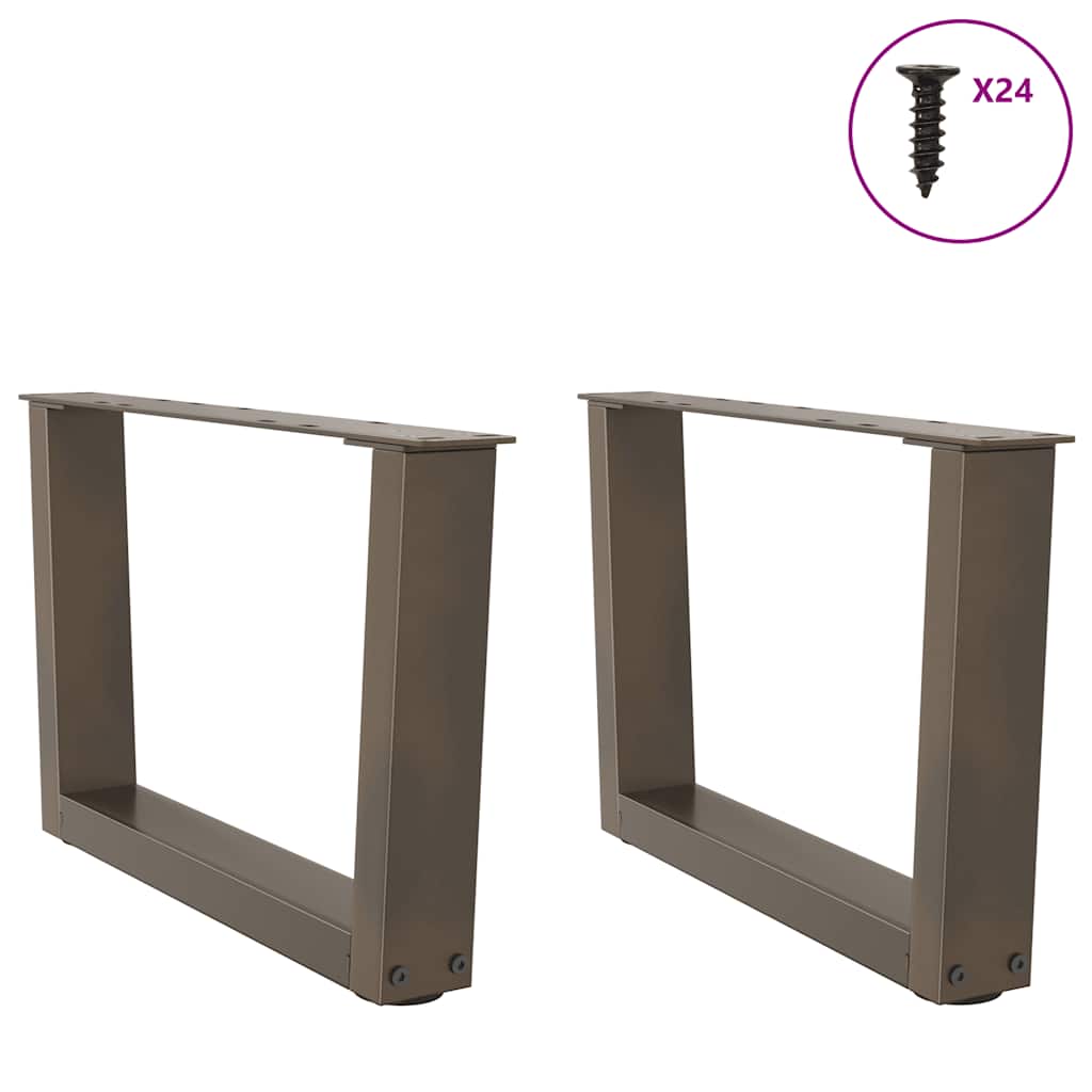 2 db V-alakú natúr acél dohányzóasztal láb 50x(30-31,3) cm