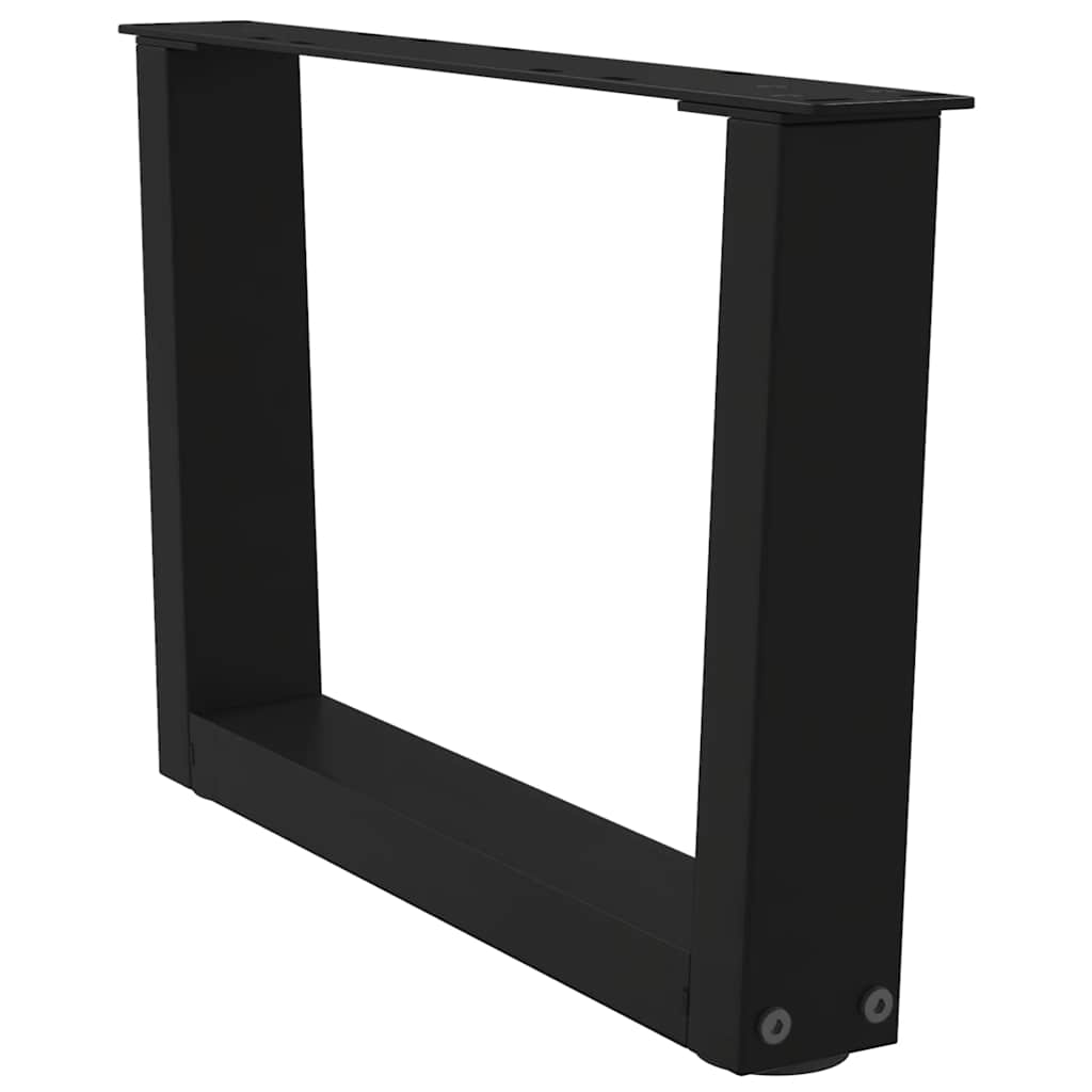2 db fekete, V-alakú acél dohányzóasztal láb 60 x (30-31,3) cm