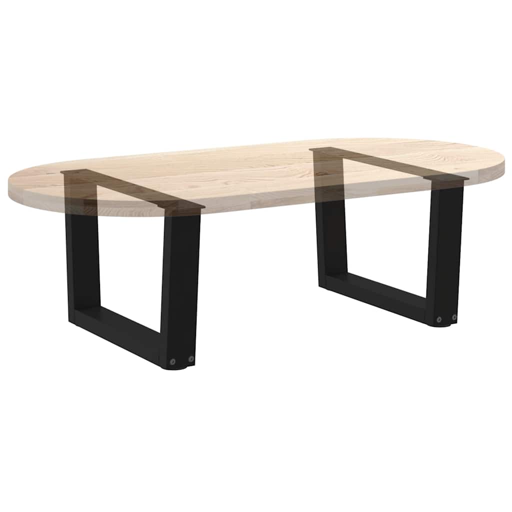 2 db fekete, V-alakú acél dohányzóasztal láb 60 x (30-31,3) cm