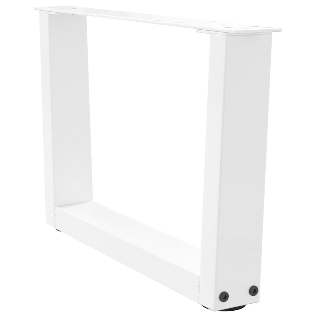 2 db fehér, V-alakú acél dohányzóasztal láb 60 x (30-31,3) cm
