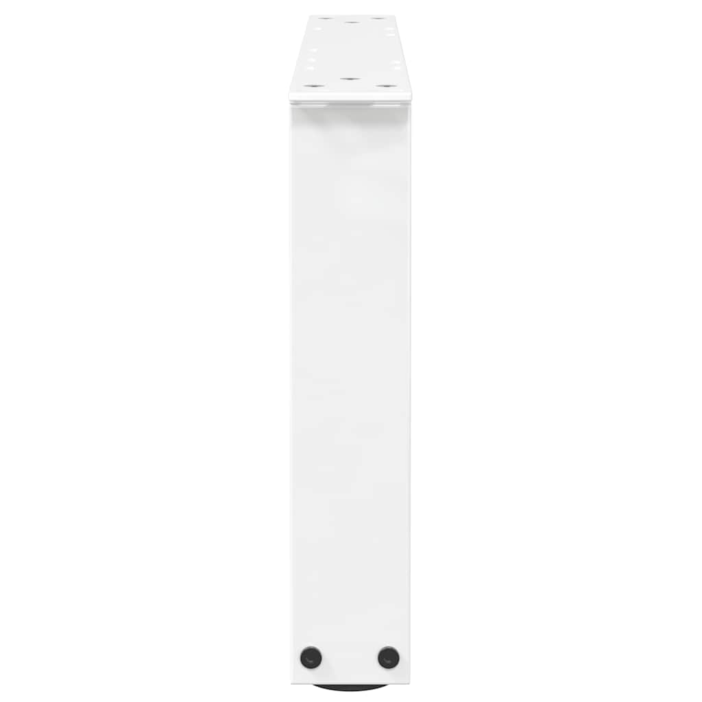 2 db fehér, V-alakú acél dohányzóasztal láb 60 x (30-31,3) cm