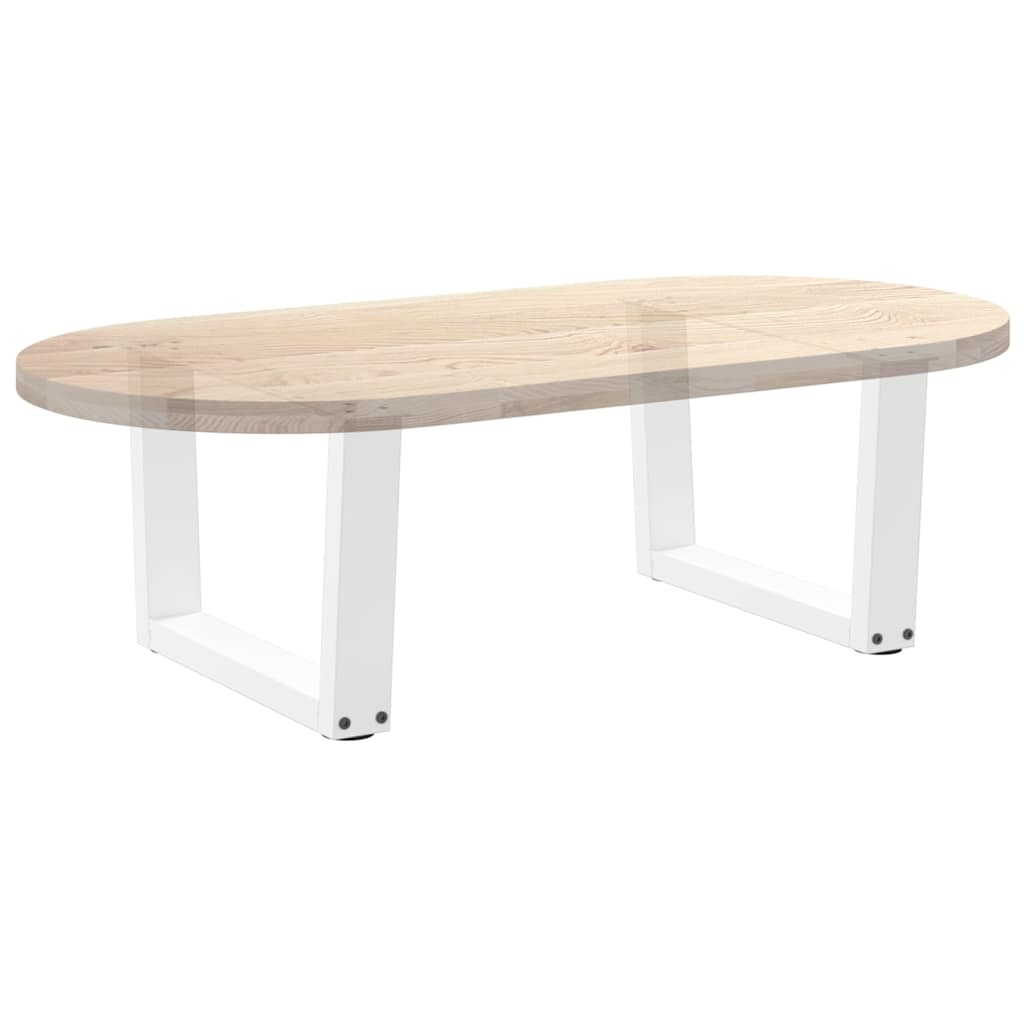 2 db fehér, V-alakú acél dohányzóasztal láb 60 x (30-31,3) cm