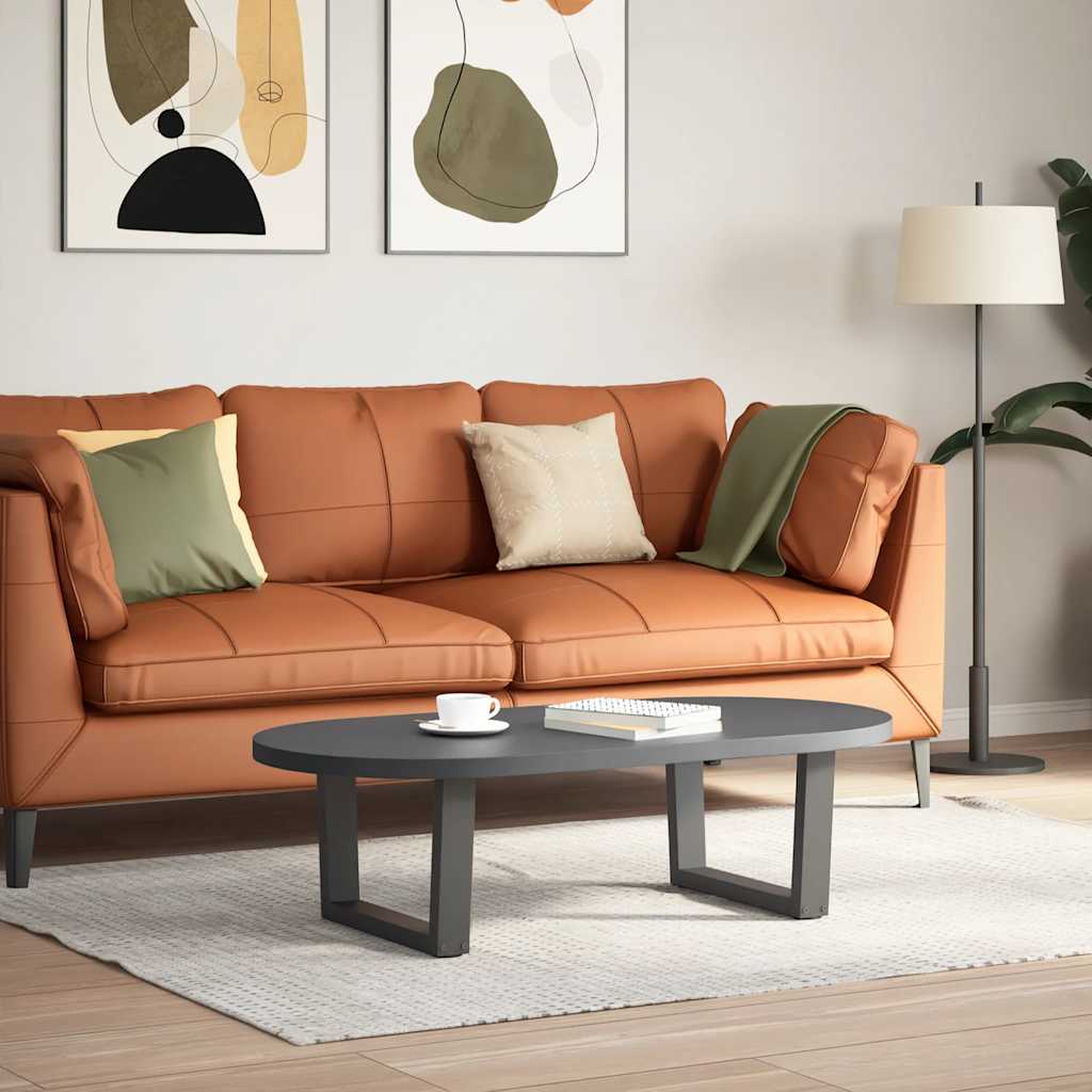 2 db antracitszürke, V-alakú acél dohányzóasztal láb 60 x (30-31,3) cm
