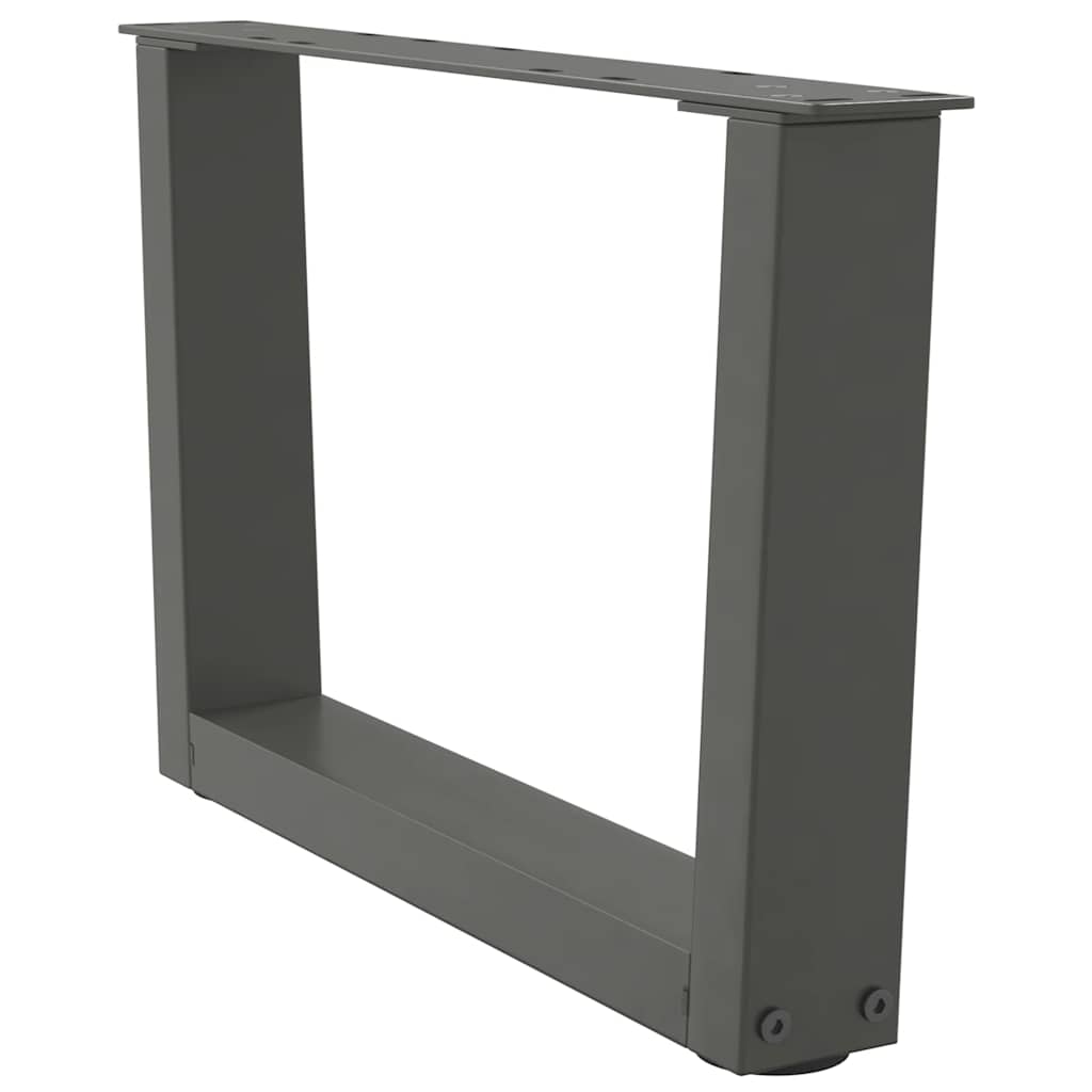 2 db antracitszürke, V-alakú acél dohányzóasztal láb 60 x (30-31,3) cm