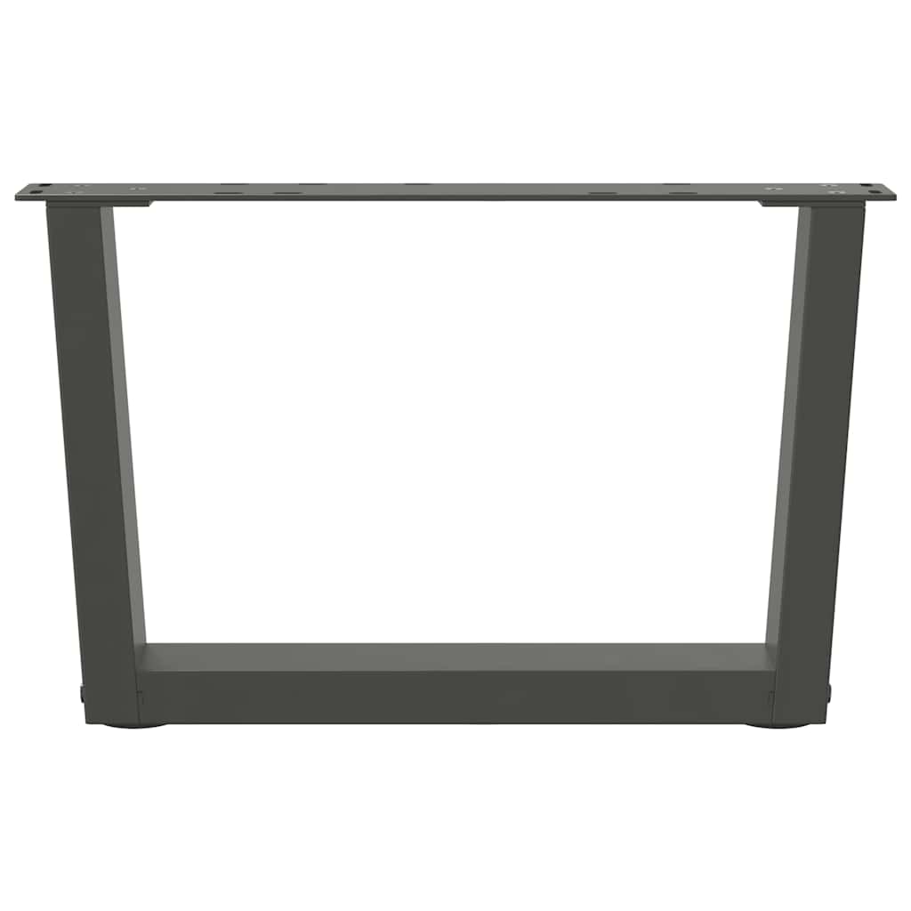 2 db antracitszürke, V-alakú acél dohányzóasztal láb 60 x (30-31,3) cm