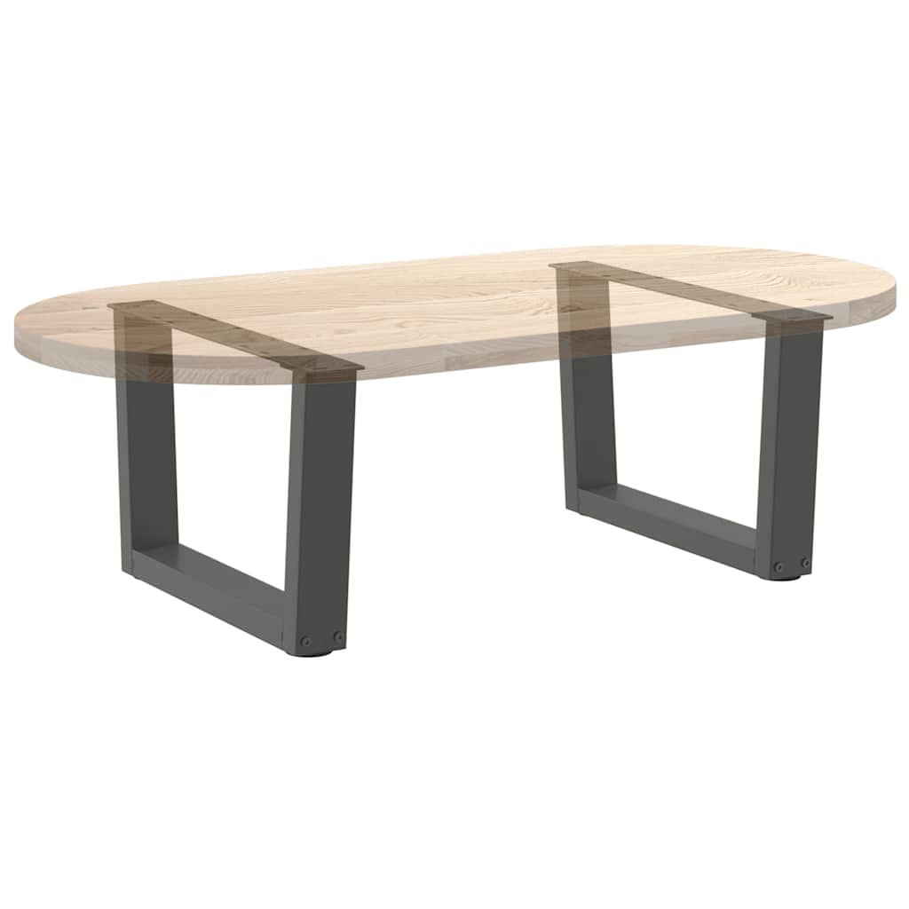 2 db antracitszürke, V-alakú acél dohányzóasztal láb 60 x (30-31,3) cm