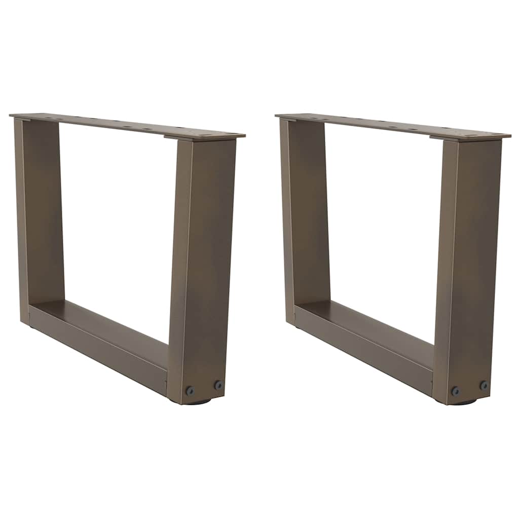 2 db V-alakú natúr acél dohányzóasztal láb 60x(30-31,3) cm