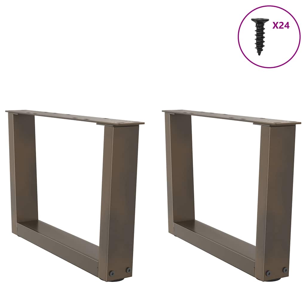 2 db V-alakú natúr acél dohányzóasztal láb 60x(30-31,3) cm