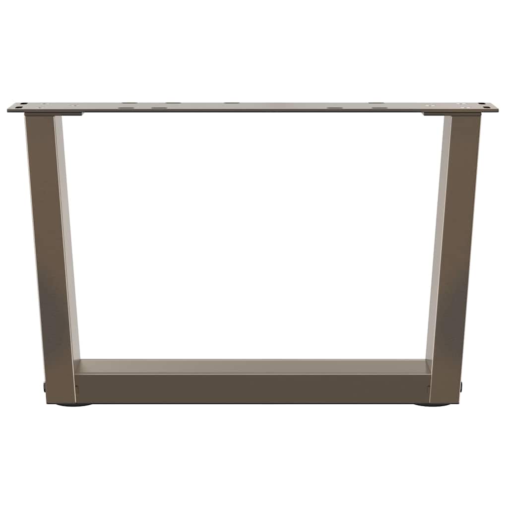 2 db V-alakú natúr acél dohányzóasztal láb 60x(30-31,3) cm