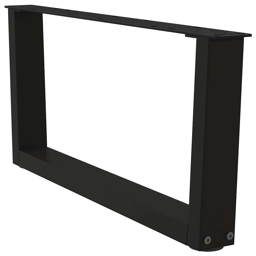 2 db fekete, V-alakú acél dohányzóasztal láb 70 x (30-31,3) cm